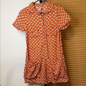 H&M Orange and White Dress